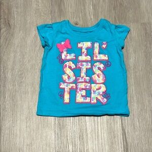 4/$30 Place Lil Sister Kids T-Shirt -‎ Blue 6-9M